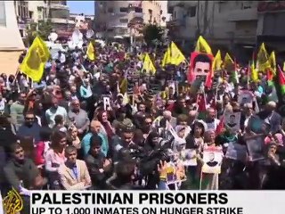 ইসরাইলি কারাগারে থাকা রাজবন্দিদের সমর্থনে ফিলিস্তিনে বিক্ষোভ