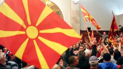Macedonia nationalists violently storm parliament
