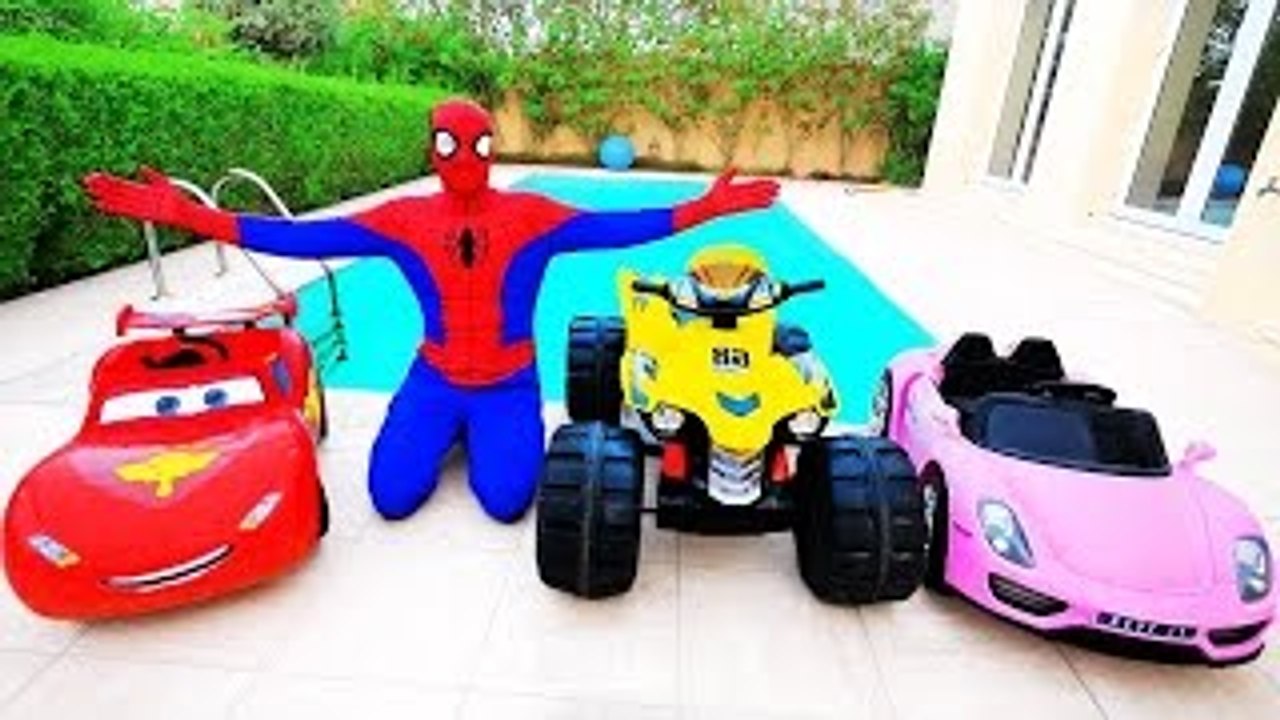 LEARN COLORS w/ Spiderman & HULK! For Children & Toddlers Toys Cars For Kids w/ Joker in Real Life