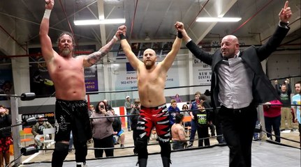 Kentville Arena Wrestling in HD - Main Event  - Hughes / Z. Doyle vs J Rumble / T. Lennox -  Apr 26th 2014
