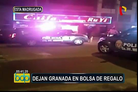 Cercado: extorsionadores dejan granada dentro de bolsa de regalo en chifa