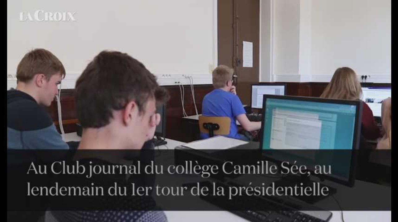 Présidentielle : lendemain de premier tour au Club journal du collège Camille Sée