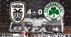 ΠΑΟΚ-Παναθηναϊκός 4-0. Γκολ, Φάσεις, Highlights