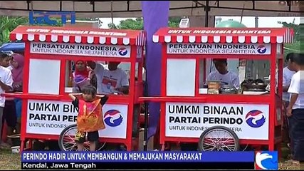 Partai Perindo Bagikan 18 Gerobak Gratis kepada Pedagang di Kendal
