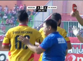 Gol dan Highlight Madura United vs Mitra Kukar