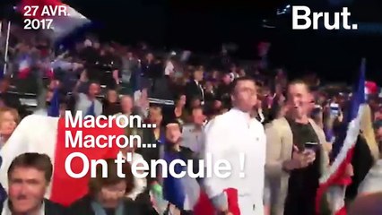 Les partisans de Marine Le Pen : “Macron on t’encule !”
