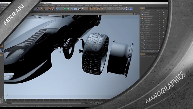 Lavori in corso... Ferrari 458 Italia... Modellazione... Animazione...