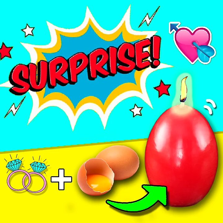 DIY SURPRISE Egg Candle! _ VELA huevo con SORPRESA ✅  Top Tips and Tricks in 1 minute