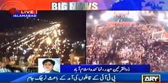 PTI supporters are huge amount in Jalsa of Islamabad blocked the entrance of the city. Watch video
