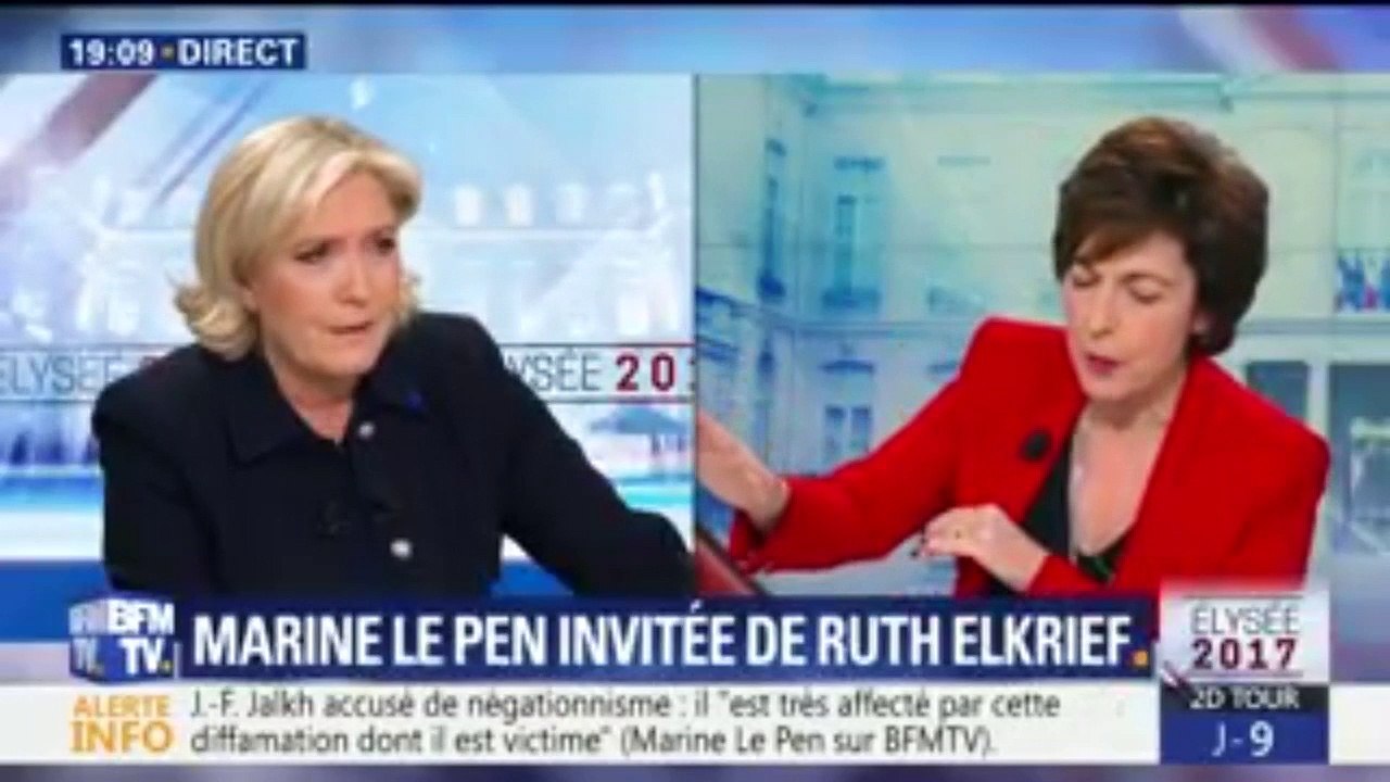 Marine Le Pen condamne les insultes contre Macron lors du meeting à Nice