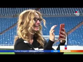 Julia Roberts emocionadísima de conocer al Real Madrid