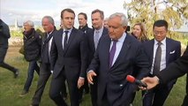 Emmanuel Macron reçu par Jean-Pierre Raffarin dans la Vienne