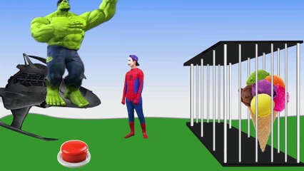 Learn Colors for Kids Finger Family Song Nursery Rhymes Superhero ICE CREAM SPIDERMAN JOKER