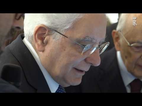 Roma - Mattarella alla mostra Gramsci.I Quaderni e i libri del carcere (27.04.17)