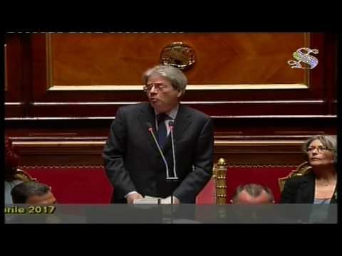 Roma - Consiglio europeo, comunicazioni di Gentiloni al Senato (27.04.17)