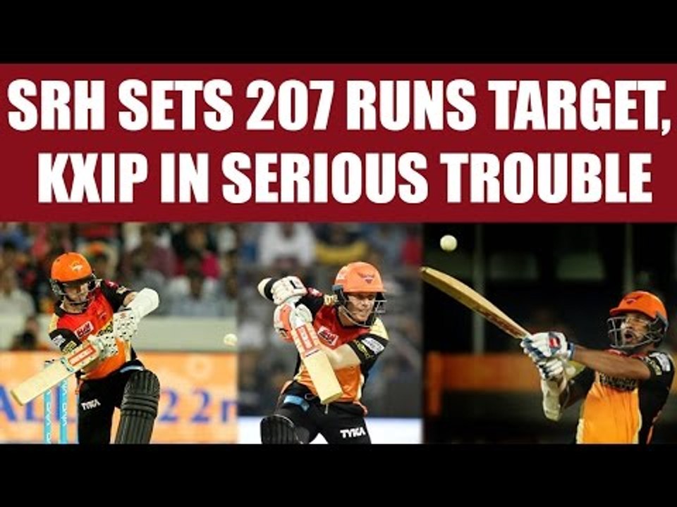 IPL 10 : Warner, Dhawan, Willamson score 50 plus, Hyderabad sets 208 run target | Oneindia News