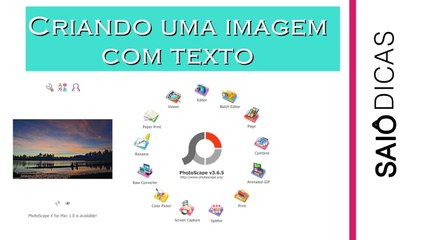 Criando uma imagem com texto no PhotoScape -iniciantes