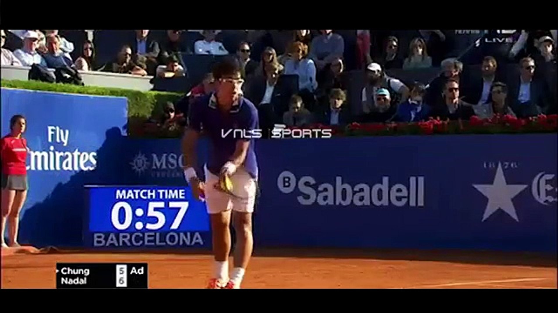 Rafael Nadal Vs Hyeon Chung Qf Highlights Barcelona Open 17 Video Dailymotion