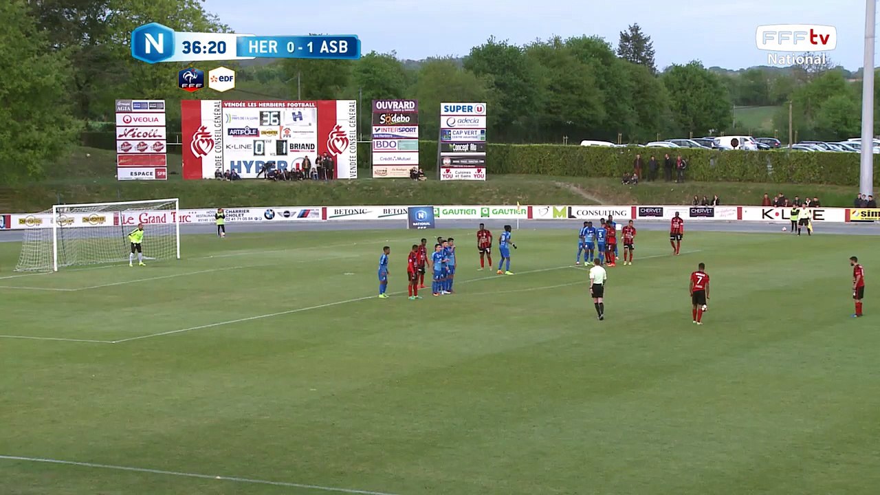 Coup franc lointain qui passe loin du cadre