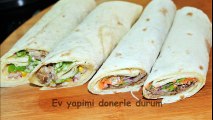 Ev , yapimi , doner eti,lavas , ekmegi , tarifi