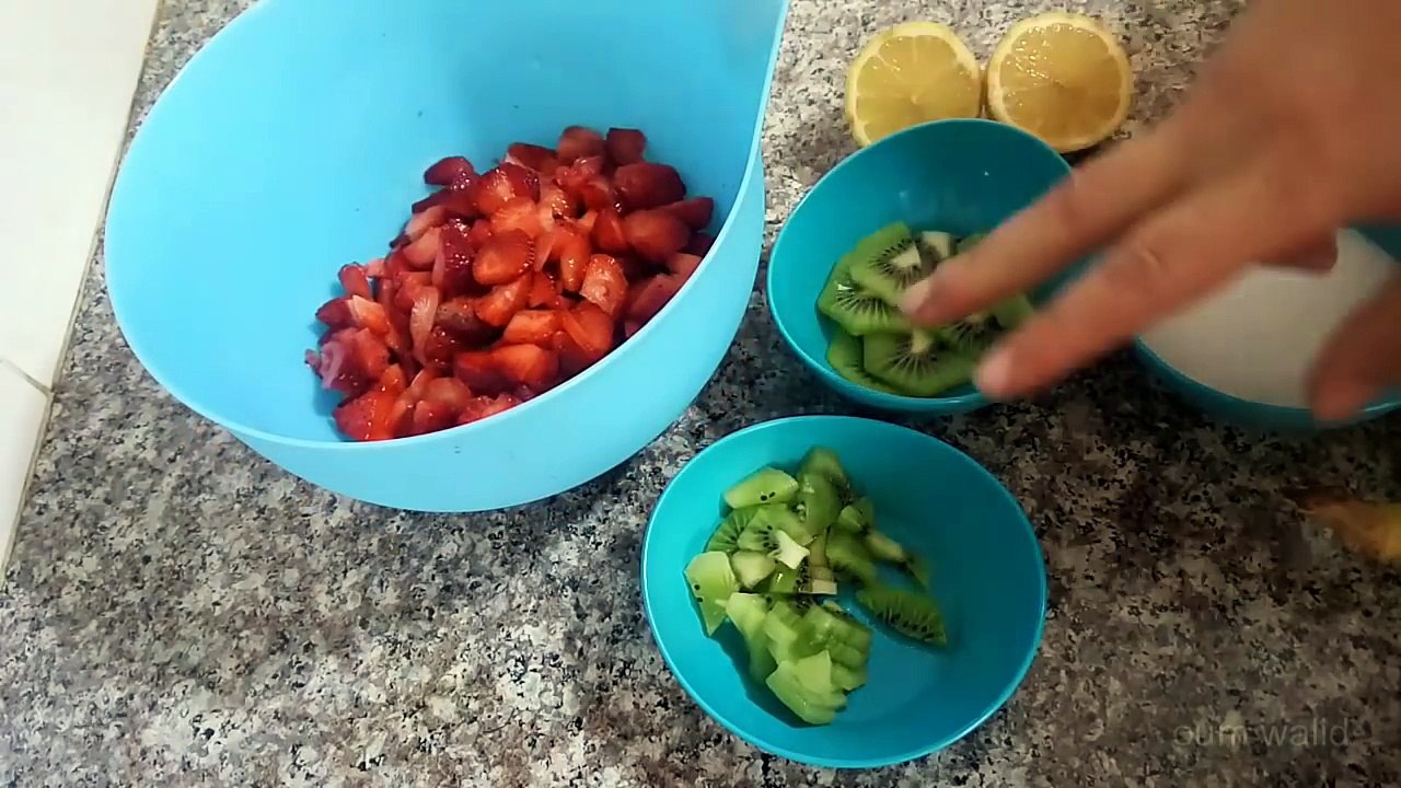 مطبخ ام وليد سلطة فواكه بالكريمة