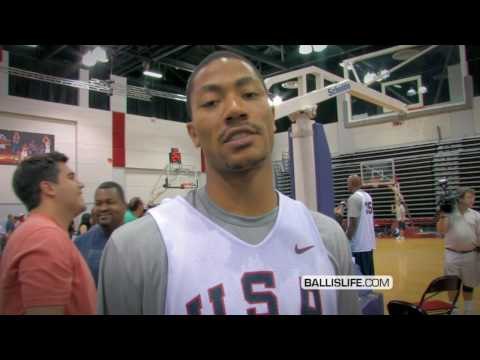 Derrick Rose Ballin' Out During Team USA Scrimmage Game; Crosses Rajon Rondo BAD!