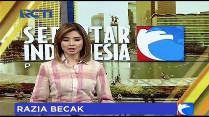 Kerap Timbulkan Kemacetan, Belasan Becak di Pasar Senen Terjaring Razia
