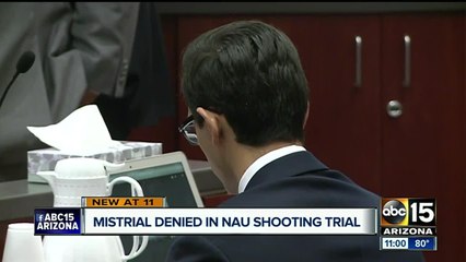 Judge denies request for mistrial for NAU shooting suspect
