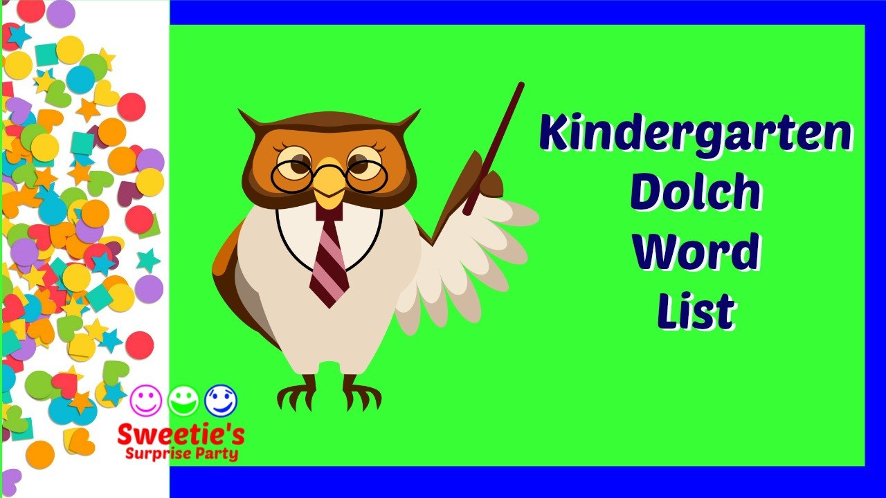 Kindergarten Dolch Sight Words