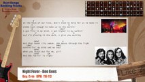 Night Fever - Bee Gees Bass Backing Track with chords and lyrics