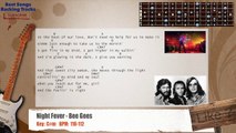 Night Fever - Bee Gees Guitar Backing Track with chords and lyrics