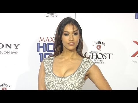 Janina Gavankar 2013 MAXIM HOT 100 Party Green Carpet ARRIVALS #
