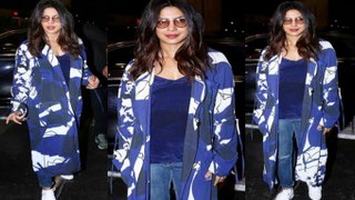 Priyanka Chopra At Airport Returning Back To USA