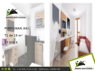 T1 A vendre Perpignan 19m2 - 57 000 Euros