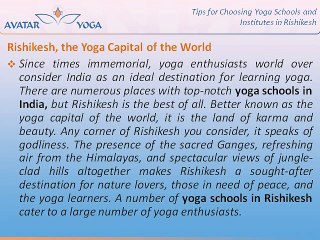 Tips for Choosing Yoga Schools and Institutes in Rishikesh