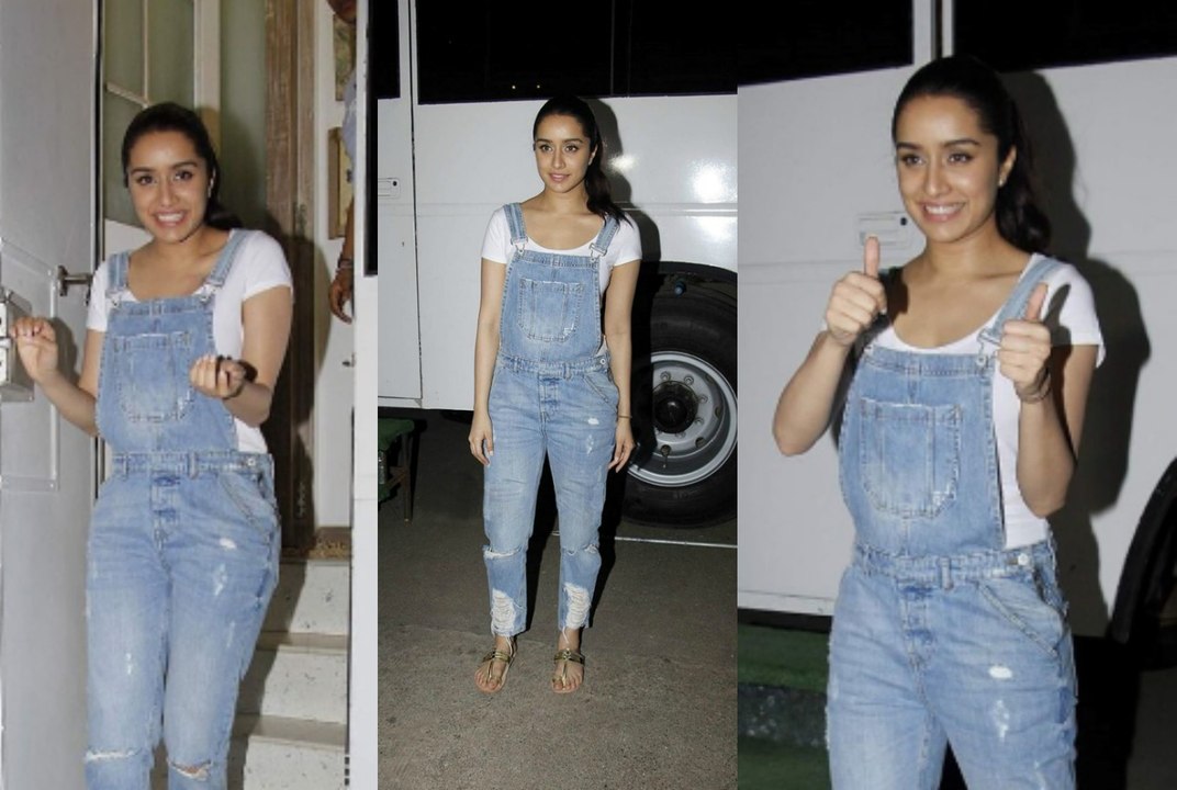 Shraddha Kapoor At Bandra In Funky Outfit