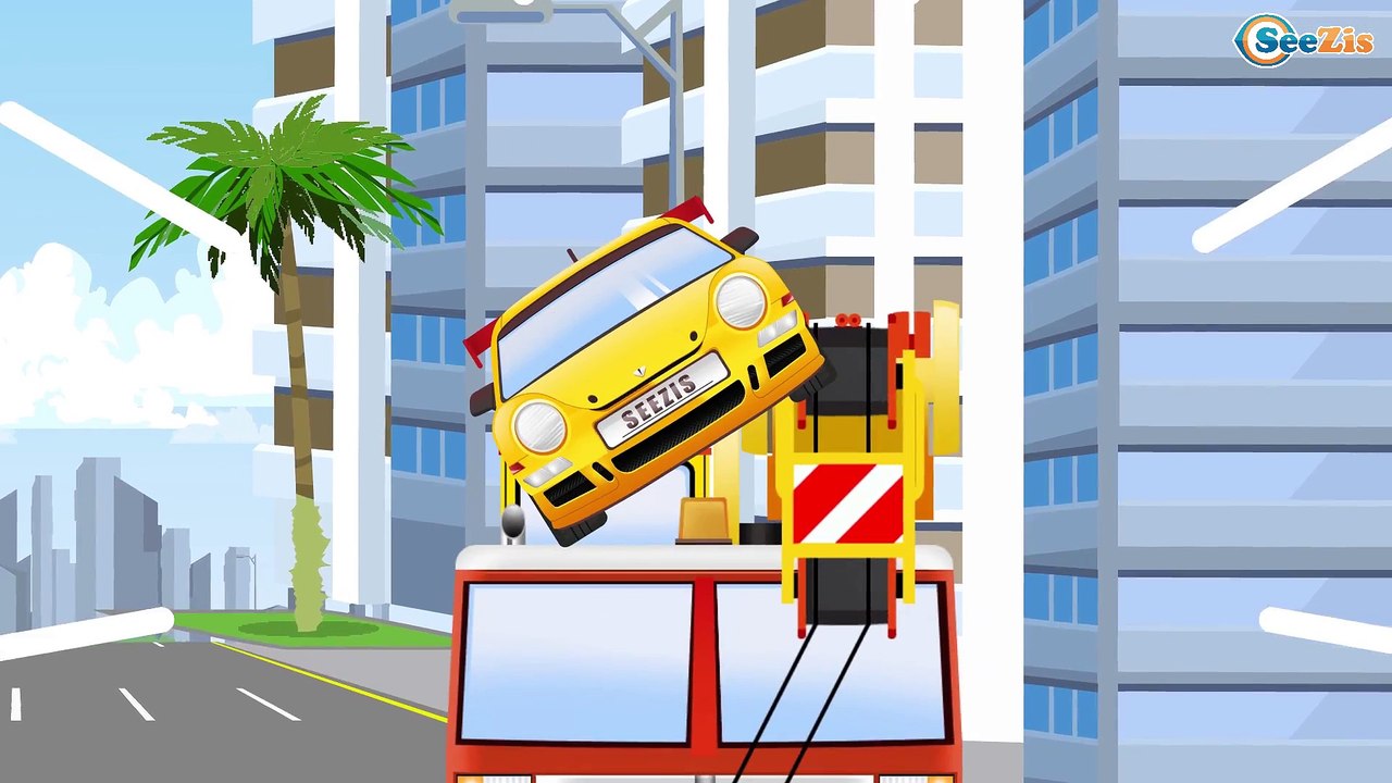 La Voiture de police. Dessin animé. Véhicules d'assistance. LA COURSE. Vidéo éducative pour enfants