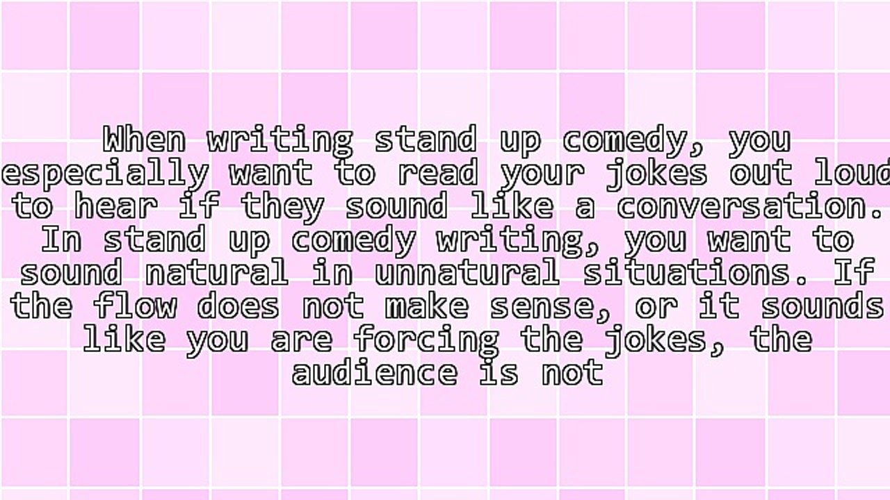 Writing Stand Up Comedy - Writing Tips
