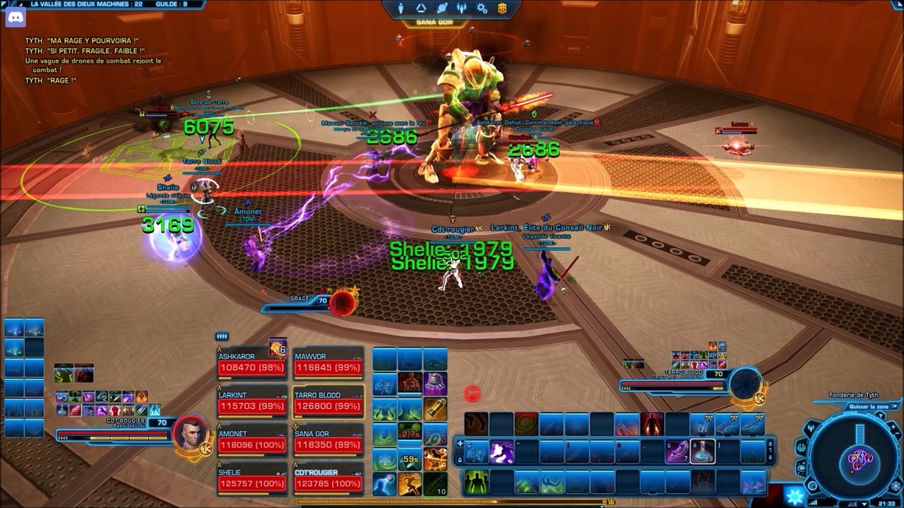 [SWTOR 5.2]  GUILDE TDM _ LA VALLEE DES DIEUX MACHINES _ TYTH _ 8 NM (HEAL)