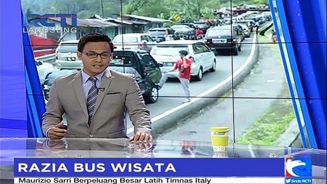 Antisipasi Kecelakaan Kembali, Petugas Razia Bus Wisata Menuju Puncak