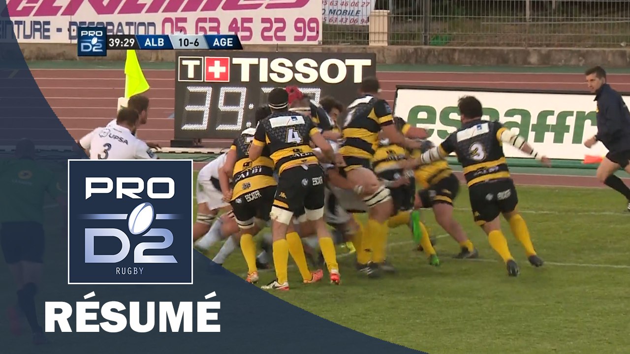 PRO D2 - Résumé Albi-Agen: 20-18 - J29 - Saison 2016/2017