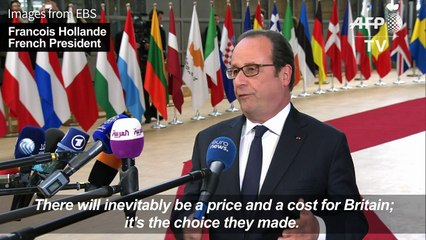 Francois Hollande says Britain must pay price for Brexit
