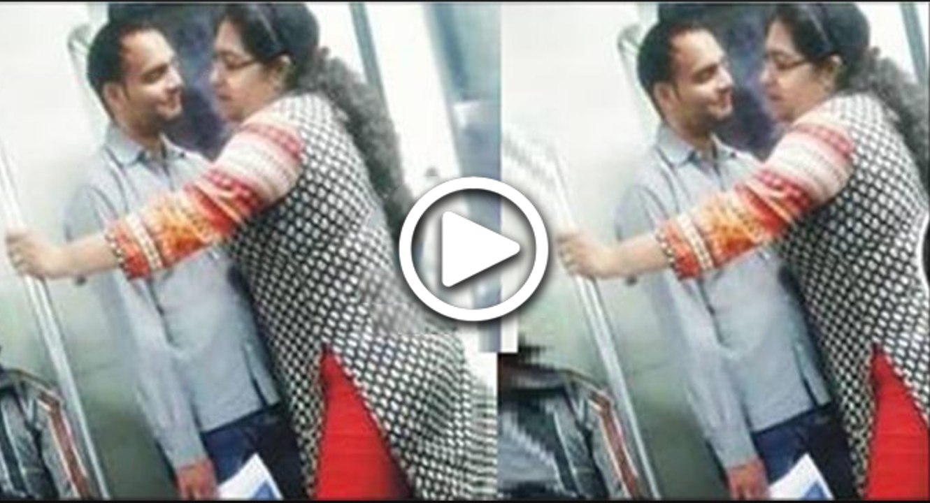 Couple caught in metro
