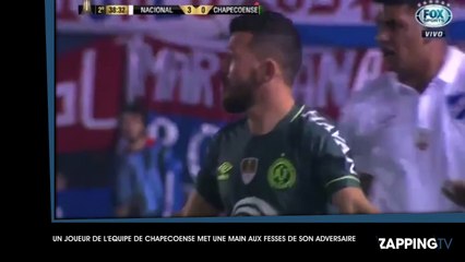 Un joueur de l'équipe de Chapecoense met une main aux fesses de son adversaire (vidéo)