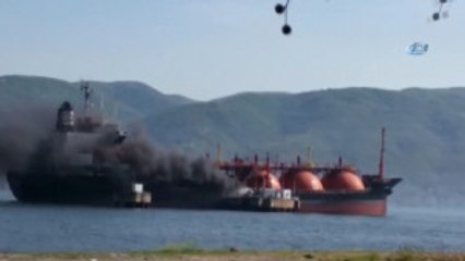 İzmit Körfezi'nde Lpg Tankerinde Yangın