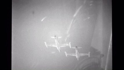 Two jets flying high sky _ prores