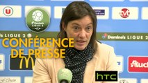 Conférence de presse Tours FC - Clermont Foot (3-0) : Gilbert  ZOONEKYND (TOURS) - Corinne DIACRE (CF63) - 2016/2017