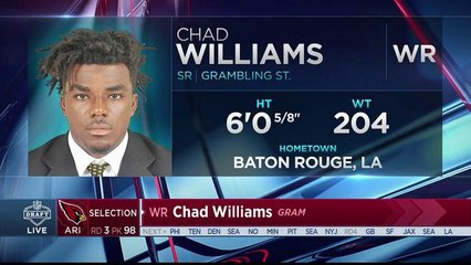 Chad Williams selected with pick No. 98 in the 2017 NFL Draft
