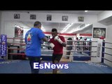154 WBC Champ Jermell Charlo Sick Speed And Power Working WIth Ricky Funez EsNews Boxing