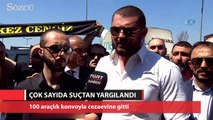 10 aylık hapis için 100 araçlık konvoyla cezaevine gitti